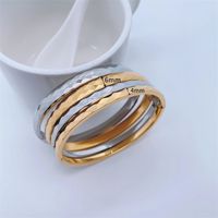 Simple Elegant 18k Gold Plated Titanium Steel Bracelet Female Ornament main image 2