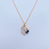 Fashion 18k Gold Plating Four-leaf Clover Pendant Titanium Steel Necklace main image 2