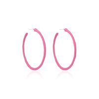 Fashion Simple  Geometric Big Circle Earrings Candy Color Girls Round  Alloy Earrings Nihaojewelry sku image 4