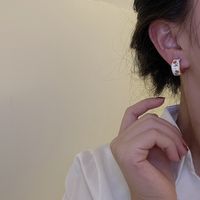 Fashion Tulip Flower Shaped Alloy Stud Earrings Women main image 4
