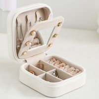 Fashion Portable Simple Stud Earrings Jewelry Storage Box Wholesale main image 3