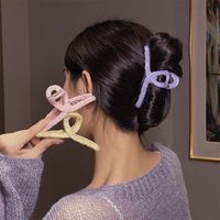 Fashion New Solid Color Fabric Craft Winding Large Hair Clip main image 3