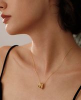 Wholesale Women's Extremely Fine Clavicle Chain Retro Geometric Pendant 316 L 
 Titanium Steel Necklace main image 3