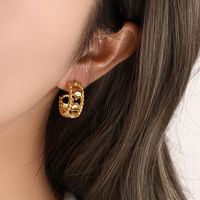 Fashion Women's Stainless Steel Thick Hollow Pentagram Moon Heart Shape Earrings main image 3