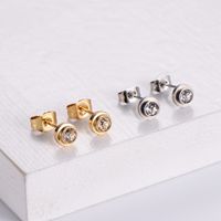 304 Stainless Steel 18K Gold Plated Fashion Diamond Letter Artificial Rhinestones main image 5