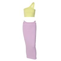Women's Casual Solid Color Spandex Polyester Milk Fiber Patchwork Contrast Binding main image 5