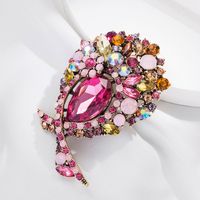 Fashion Creative Unique Crystal Glass Flower Corsage Female Alloy Brooch main image 3