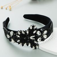 New Gorgeous Crystal Baroque Retro Wide-brimmed Butterfly Inlaid Zircon Headband main image 5