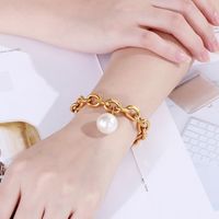 Fashion Geometric Stainless Steel 18K Gold Plated Bracelets In Bulk main image 2