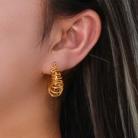 Simple Style Geometric Plating Stainless Steel No Inlaid Gold Plated Earrings main image 4