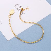 Fashion Simple Stainless Steel Palm Shaped Ornament Bracelet Necklace Two-piece Set main image 4