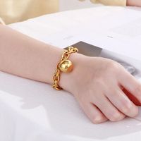 Fashion Geometric Stainless Steel 18K Gold Plated Bracelets In Bulk main image 4