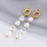 Fashion Modern Style Geometric Plating Stainless Steel 18K Gold Plated Earrings main image 4