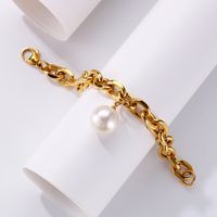 Fashion Geometric Stainless Steel 18K Gold Plated Bracelets In Bulk main image 4