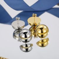 Fashion Geometric Stainless Steel 18K Gold Plated Ear Studs main image 4