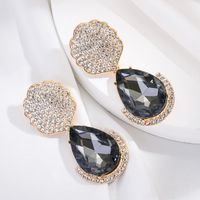 New Diamond-embedded Geometric Drop-shaped Alloy Earrings main image 8