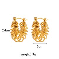 Simple Style Geometric Plating Stainless Steel No Inlaid Gold Plated Earrings main image 6