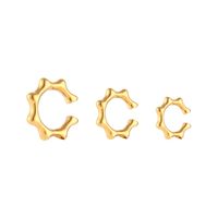 Hip Hop Style Stainless Steel Plated 18k Rivet Shape Three-piece Ear Clip main image 6