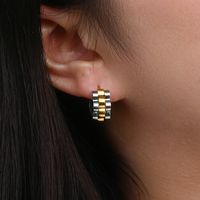 Hip-hop Geometric Plating Stainless Steel No Inlaid Gold Plated Earrings main image 4