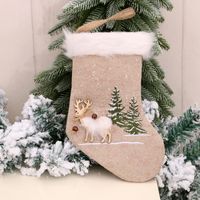 Embroidered Christmas Stocking Gloves Christmas Gift Christmas Tree Pendant sku image 2