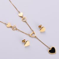 Stainless Steel 18K Gold Plated Fashion Plating Heart Shell main image 1