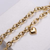 Fashion Electroplated 18k Gold Clavicle Chain Heart-shaped Pendant Necklace main image 2