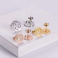 Stainless Steel 18K Gold Plated Rose Gold Plated Korean Style Plating Tree main image 2