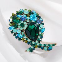 Fashion Creative Unique Crystal Glass Flower Corsage Female Alloy Brooch main image 5