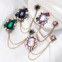 Fashion Tassel Suit Pin Clothes Accessories Boutonniere Zircon Alloy Brooch main image 1