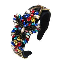 New Gorgeous Crystal Baroque Retro Wide-brimmed Butterfly Inlaid Zircon Headband main image 3