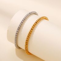Fashion Geometric Stainless Steel 18K Gold Plated No Inlaid Bracelets In Bulk main image 1