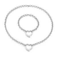 Wholesale Fashion Heart Stainless Steel Jewelry Set main image 6