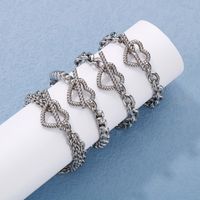 Fashion Heart Stainless Steel Bracelets In Bulk main image 6