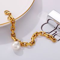 Fashion Geometric Stainless Steel 18K Gold Plated Bracelets In Bulk main image 6