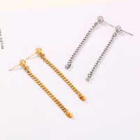 Lady Fashion Simple Style Geometric Stainless Steel No Inlaid 18K Gold Plated Earrings main image 3