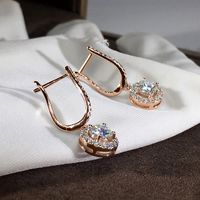Exquisite Round Shiny Hollow Two-piece Earring Ear Clip main image 5