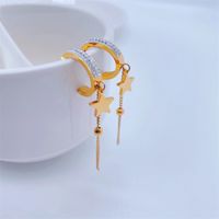 Mode Elegante 18k Vergoldung Sterne Anhänger C-förmigen Ohrring sku image 1