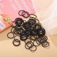 100 Small Candy Color Children's Finger Hair Ring Solid Color High Elasticity Girl's Rubber Band Korean Hair Rope Wholesale Nihaojewelry sku image 7