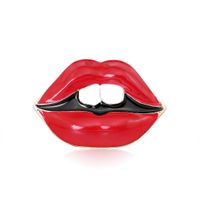 Fashion Elegant Sexy Red Lip Clothing Brooch Women's Suit Dress Pin main image 1
