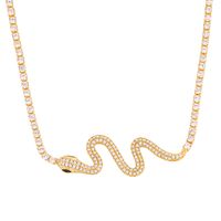 Nouveau Collier Ras Du Cou Mode Diamant Sauvage Serpentine Collier En Gros Nihaojewelry sku image 2