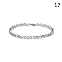 Creative Fashion Copper-inlaid Zircon Single-layer Bracelet Low-key Luxury Super Flash Full Diamond Bracelet Simple Wholesale Nihaojewelry sku image 13