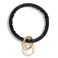 Korean Version Of The Simple Leather Large Circle Bracelet Nhjq146695 sku image 8