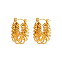 Simple Style Geometric Plating Stainless Steel No Inlaid Gold Plated Earrings sku image 1