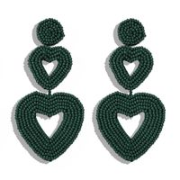 Ethnic Style Hand-woven Heart-shaped Niche Earrings Nhjq146673 sku image 5