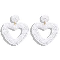 Womens Heart Shaped Beads Earrings Nhjq146677 sku image 4