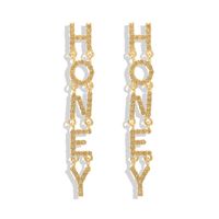 New Honey Letters Diamond Earrings Nhjq155615 sku image 10