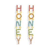 New Honey Letters Diamond Earrings Nhjq155615 sku image 8