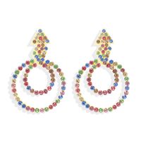 Fashion Color Hollow Diamond Earrings Nhjq149856 sku image 2