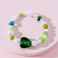 Bijoux De Mode En Verre Coeur En Forme De Champignon Papillon Perlé En Forme Alliage Bracelet sku image 1