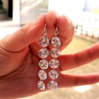 Fashion Elegant Shining Diamond Beaded Earrings Ornament Wholesale main image 1